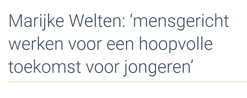 Afbeelding van quote uit het interview met Marijke Welten